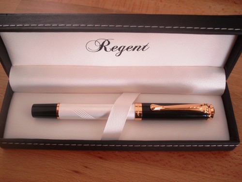 Stylo plume laqué noir blanc - noir,