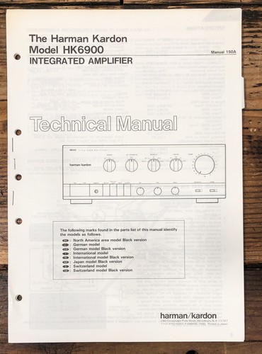 Harmon kardon 6900 - kardon, hk-6900