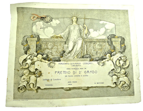 Cremona vecchio diploma con - cremona,
