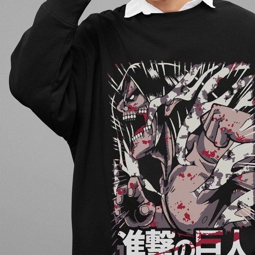 Felpa attack titan maglione - attack,