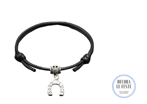 Bracciale porta fortuna nero - porta,