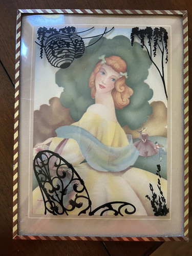 Quadro donna con - , vintage