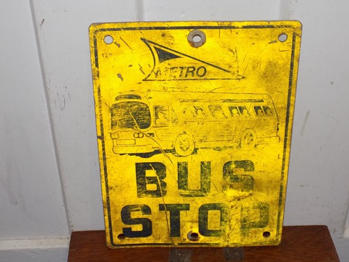 Vintage metro bus stop - metro,