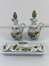 Set olio Maiolica Faenza Italia Pelican Hill Resort con piatto