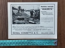 Antica pubblicità del 1932 lavori Idroscalo Milano Rosacometta FAI UNA PROPOSTA