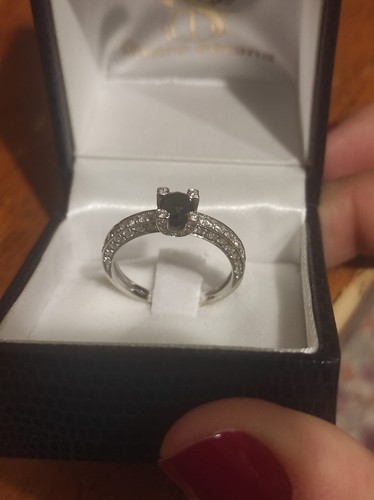 Solitario diamante nero - , 0.60