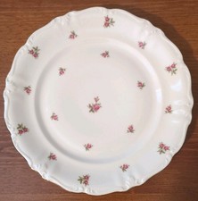 Set Of 2 Winterling Bavaria Petite Rosebud Rim Shape Scallop 10" Dinner Plates