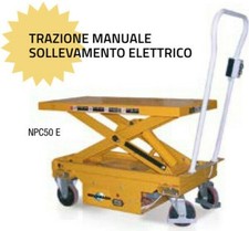 PIATTAFORMA ELETTRICA CARRELLO DI SOLLEVAMENTO A PANTOGRAFO A BATTERIA 500 KG