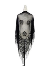 Sciarpa scialle floreale pizzo