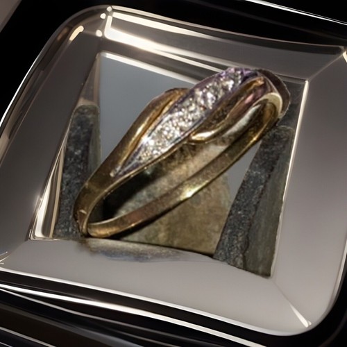 Anello antico bicolore - , oro