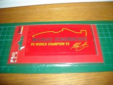 ADESIVO VINTAGE STICKER michael schumacher collection red 