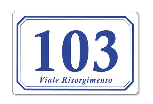 Numeri civici stampa