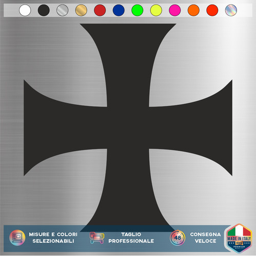 Adesivo croce templare 55cm - adesivo,