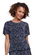 Top donna plissettato con