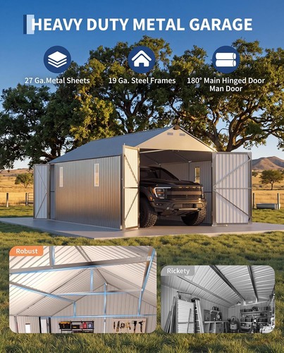 12x20ft metal garage carport - 12x20ft,