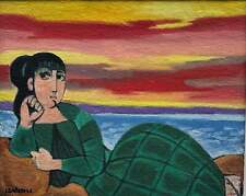 Odalisca VIII Domenico Cantatore Opera Unica Olio su Tela con Cornice 50x40