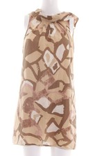 PATRIZIA PEPE Mini Abito Donna Abito Taglia IT 40 crema-marrone-bianco