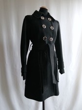 Cappotto donna Zara nero lana