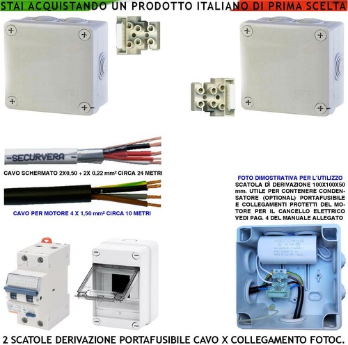 Cavi collegamento cancello - collegamento,