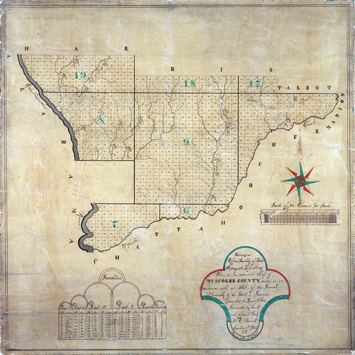 1867 map muscogee - of,