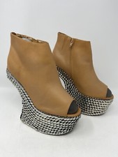 Stivaletti Jeffrey Campbell Night Tick Zeppa Borchie Pelle Punta aperta Taglia: 8,5