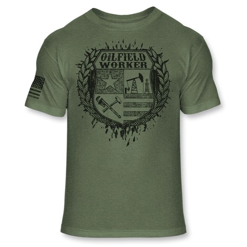 Shirt oilfield worker crest - t-shirt,