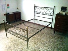 Letto in ottone, vintage, con