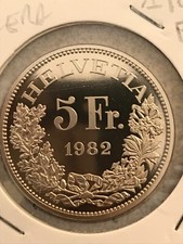 SVIZZERA  5 Franchi 1982 PROOF