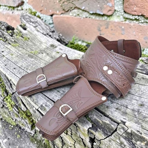 Cowboy double gun holster belt - double,