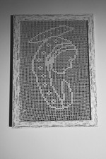 quadro madonna  all' uncinetto