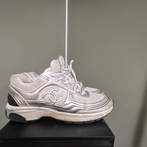 Chanel silver white black - silver/white/black, low