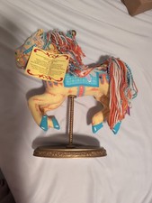 Vintage American Carousel Classics Horse Herrington Galleries Giallo 1993 RARO
