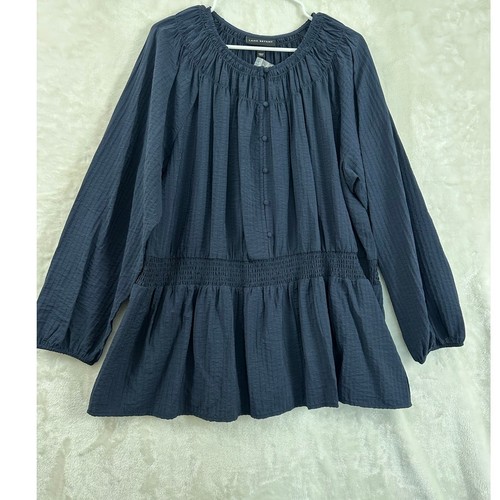 Top peplum lane - bryant, navy