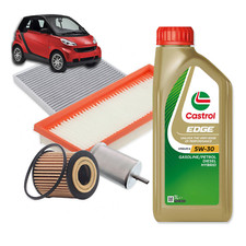 KIT TAGLIANDO CASTROL EDGE 5W30 PER SMART FORWO II (451) 800 CDI 45 / 54 CV