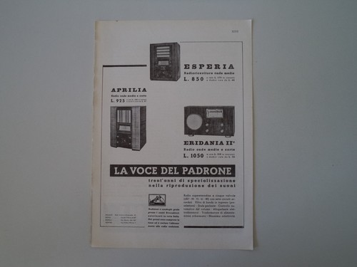 Advertising pubblicità 1935 - advertising,
