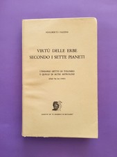 Libro Virtù delle erbe secondo i sette pianeti 1959 Ed Giardino Esculapio M02Ebw