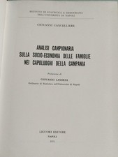 Analisi Campionaria Socioeconomia Famiglia Capoluoghi Campania 1971 G...