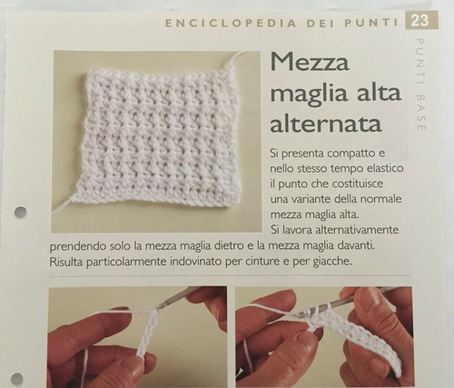 Scheda tecnica punti uncinetto - scheda,