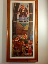 Franz Borghese  olio su tela certificato e pubblicato  cm 40x100  in cornice