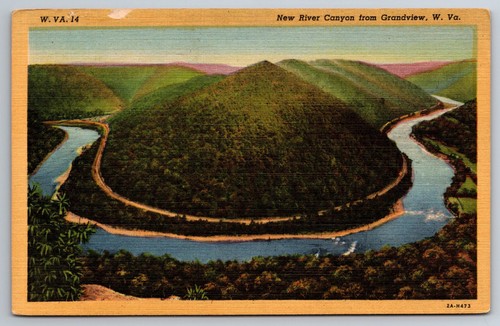 Cartolina epoca new river - wv,