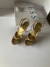 GUESS SANDALI TACCO 12 - PELLE BEIGE - TG- 39,5