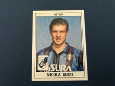 PANINI CALCIATORI 1989/90 INTER BERTI N 163 CON VELINA ORIGINALE