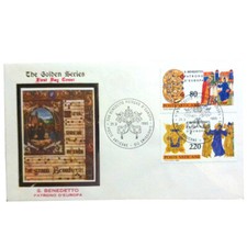 The Golden Series 227 Ersttagsbrief Sankt Benedikt von Nursia Vatikan 21.03.1980