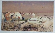 93828 Stampa quadri famosi - Antonino Leto - Saline di Trapani - cm 49x29,5