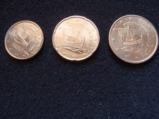 10, 20 und 50 Cent Münzen