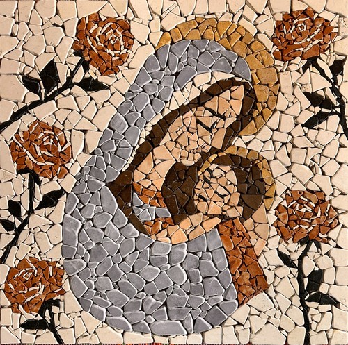 Madonna con bambino - madonna, rosone