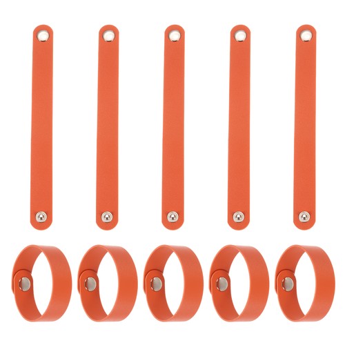 Leather button bracelets - button,