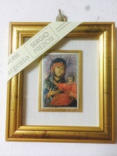 QUADRO LASTRA ARGENTO 925/1000 "BEATA VERGINE SAN LUCA" SACRO