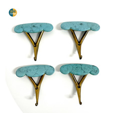 Appendiabiti appendiabiti da parete vintage appendiabiti ottone bachelite set 4 italiano