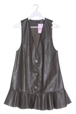 ZARA Abito in ecopelle Donna